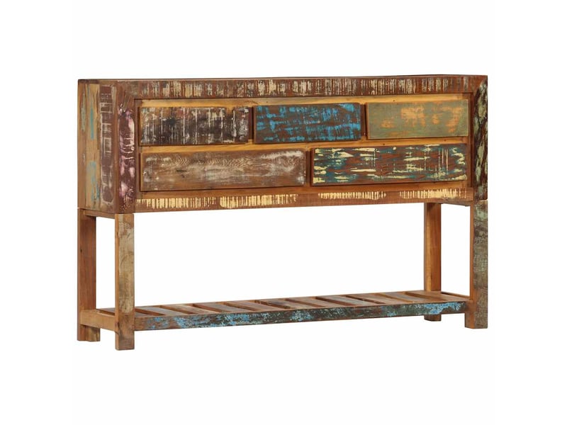  Buffet - bahut - meuble de rangement 120x30x75 cm bois de récupération solide  - Conforama B