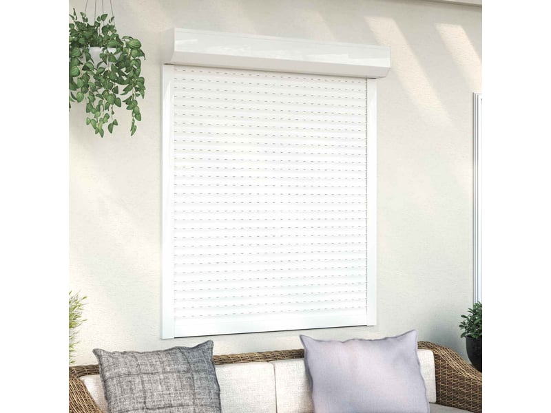  Store enrouleur, store roulant blanc 110 x 130 cm aluminium et polyuréthane cf47251  - Conforama B