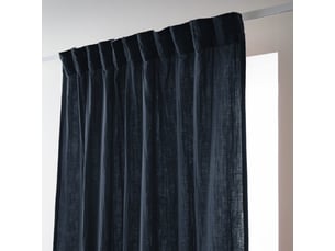 Rideau galon fronceur 140x240 cm gaze de coton minuit