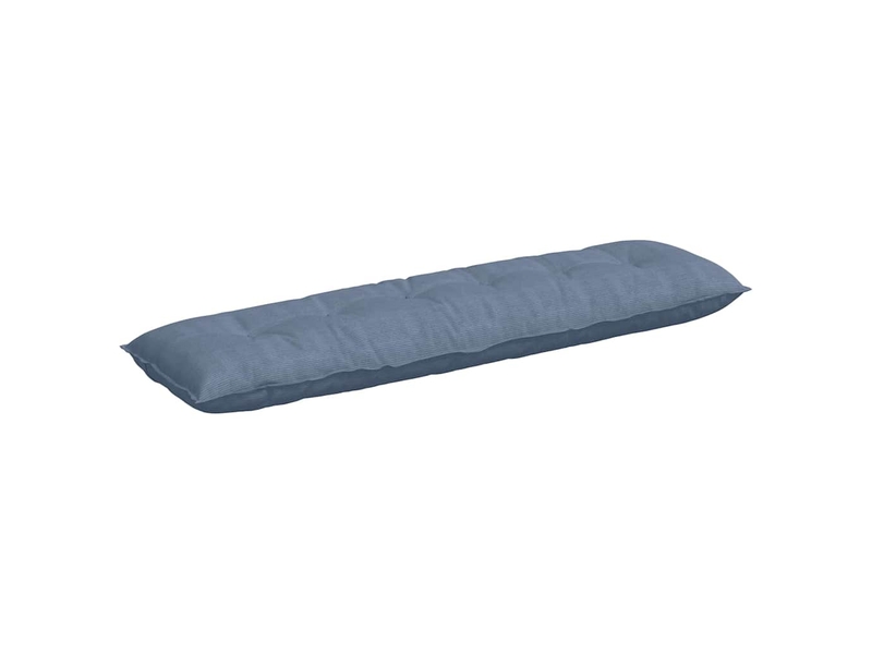 Coussin de dos, coussin de dossier bleu 180 x 50 cm tissu en velours côtelé cf54518 - Conforama A