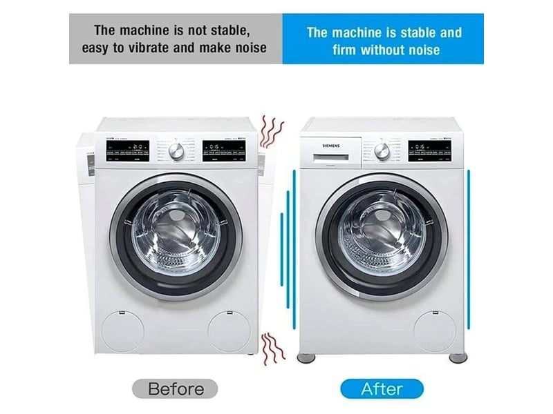  4 pièces anti vibration machine a laver, patin anti vibration lave linge pour la réduction du bruit  - Conforama B