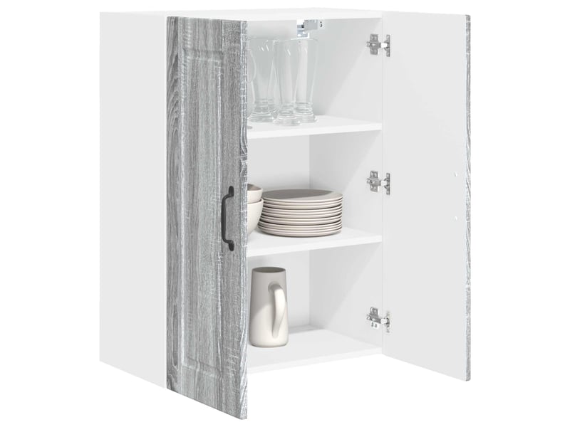  Meuble mural de cuisine, armoire de cuisine gris sonoma 60x31x80cm  - Conforama C