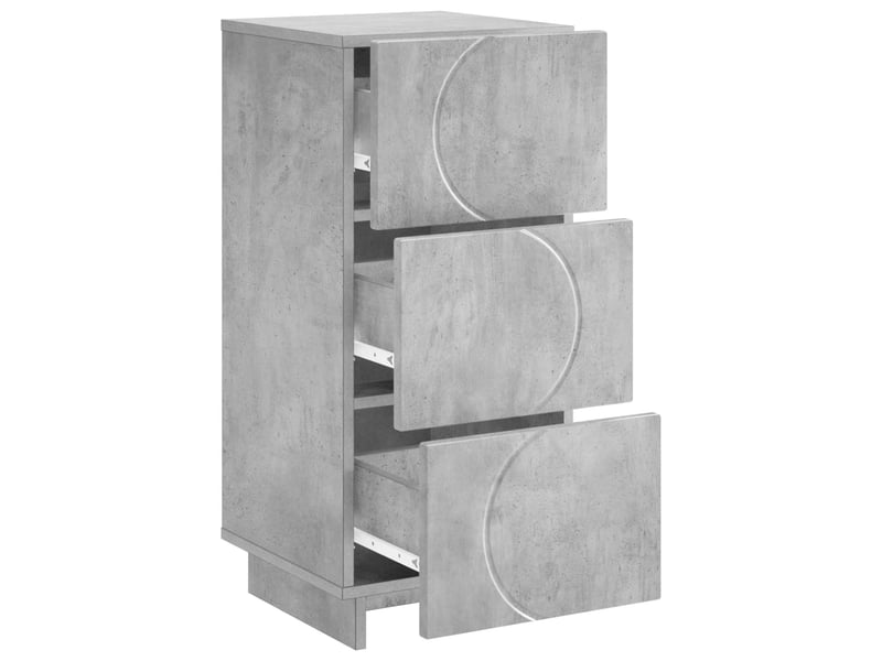  Buffet salon, buffet de rangement gris béton 33,5x34,5x75 cm bois d'ingénierie shl58558  - Conforama C