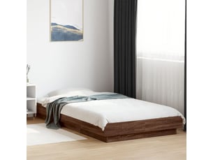 Lit adulte, lit simple, cadre de lit avec lumières led sans matelas 100x200cm cf849