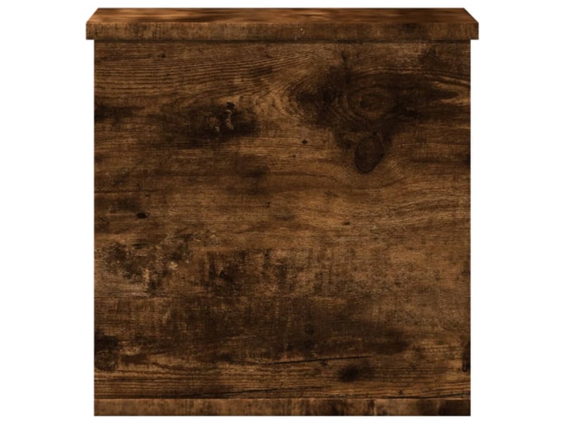  Boîte de rangement, coffre de rangement chêne fumé 30x35x35 cm bois d'ingénierie  - Conforama E