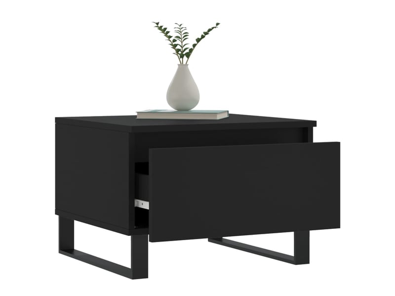  Tables basses 2 pcs | table de salon noir 50x46x35 cm bois d'ingénierie  - Conforama D