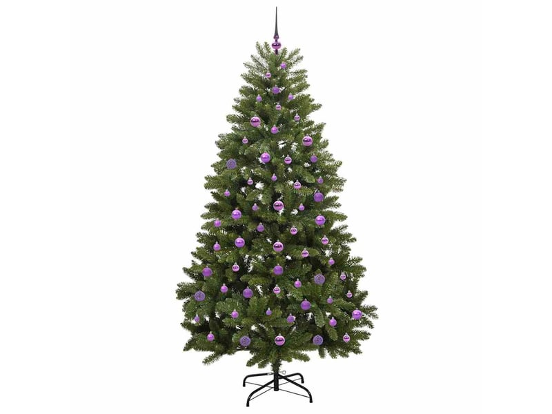 Sapin de noël, arbre de noël artificiel 210 cm 300 led blanc chaud vert shl1966 - Conforama D