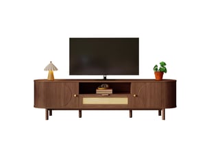 Meuble tv coloris bois foncé 175 cm MEUBLIV  