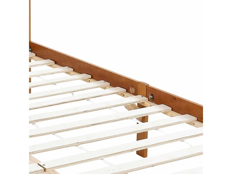  Lit simple- lit adulte -  cadre de lit à baldaquin sans matelas bois massif 100x200 cm  - Conforama D