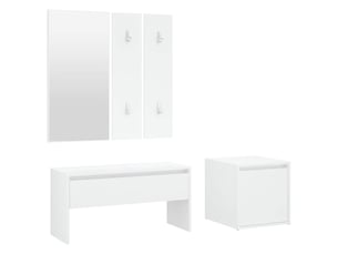 Ensemble de meubles de couloir blanc bois d'ingénierie shl62561