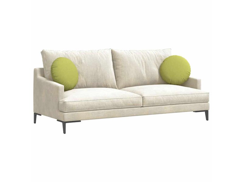  Lot de 2 coussins de siège, coussins décoratifs tissu vert clair ø40 x 13 cm cf59869  - Conforama C