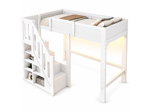 Lit mezzanine 90x200 cm OMNIGLINT TRADING LTD coloris blanc