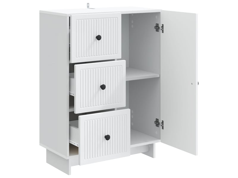  Buffet - bahut - meuble de rangement blanc 66 x 34,5 x 90 cm bois d'ingénierie  - Conforama E