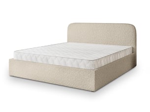 Lit coffre 160x200 cm <strong>MASSENO</strong> <strong></strong> coloris beige