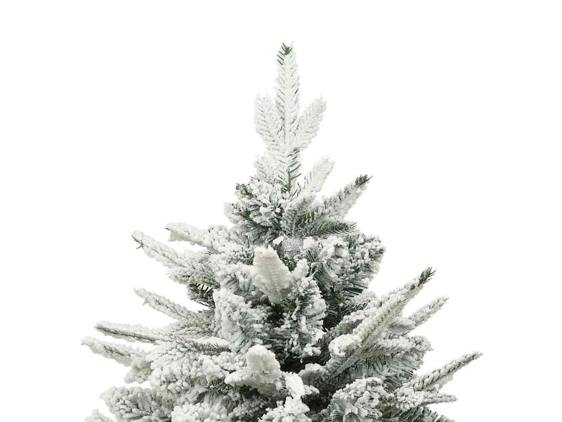  Sapin de noël artificiel, arbre de noël à flocons de neige vert 240 cm pvc et pe  - Conforama C