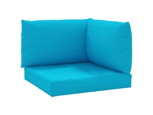 Lot de 3 coussins de palette, coussins de canapé bleu clair tissu oxford cf59660