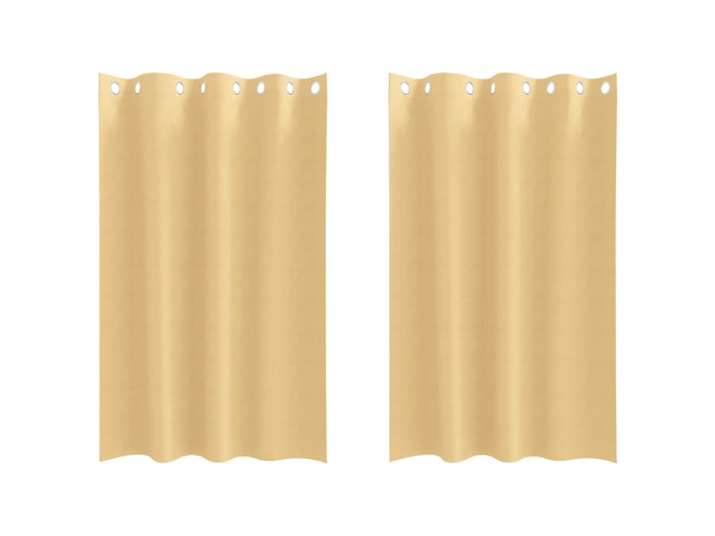 Lot de 2 rideaux occultants, rideaux black-out avec anneaux beige 175 x 140 cm cf44562 - Conforama A
