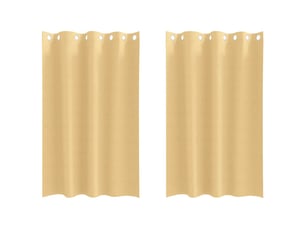 Lot de 2 rideaux occultants, rideaux black-out avec anneaux beige 175 x 140 cm cf44562