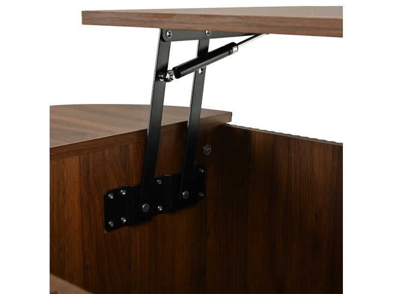 Table basse 110x50x42 cm réglable en hauteur mdf couleur noyer  - Conforama E