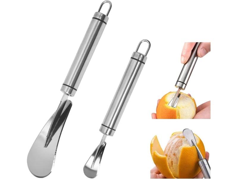  Ouvre-pomelo en acier inoxydable, coupe-pomelo de cuisine, éplucheur d'agrumes polyvalent pour pamplemousse, citron, orange  - Conforama A