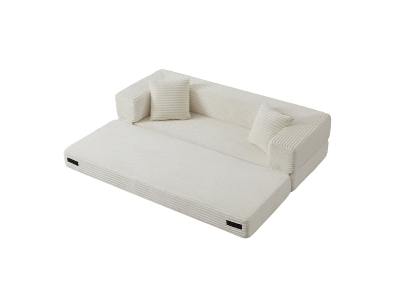  Canapé convertible, canapé-lit, design moderne, en velours tricoté, mobilier pour espace de vie, pour salon et séjour  - Conforama A