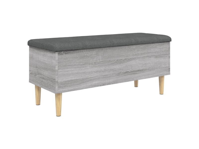  Banc chambre, banc de rangement sonoma gris 102x42x46 cm bois d'ingénierie  - Conforama A