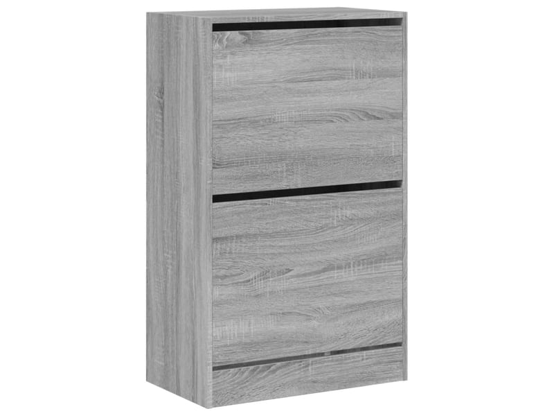 Meuble à chaussure, armoire à chaussures sonoma gris 60x34x96,5cm bois d'ingénierie  - Conforama D