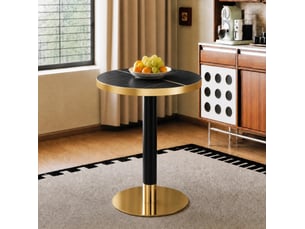 Table basse rond(e) coloris bicolore MEUBLIV  - 60 cmx60 cm