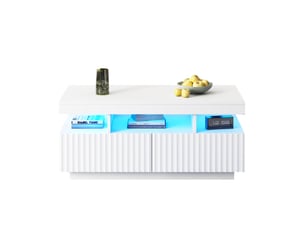 Table basse rectangulaire coloris blanc ATELIER CONFORTIEL - 50 cmx100 cm