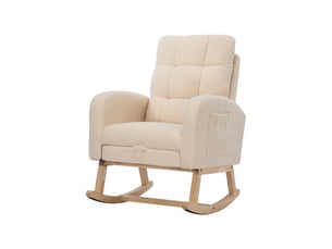 Fauteuil fixe C-DEGAYUN Tissu bouclette beige
