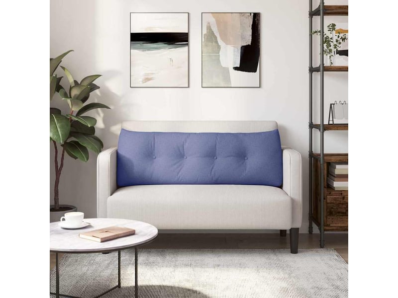  Coussin de dos, coussin de dossier bleu denim 140 x 24 x 50 cm tissu cf54542  - Conforama D