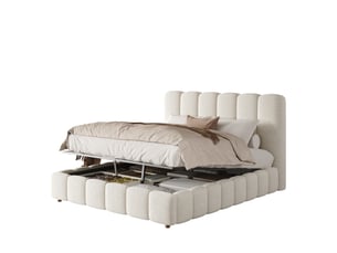 Lit coffre 140x190 cm <strong></strong>  <strong></strong> coloris blanc