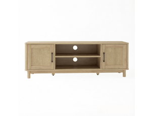 Meuble tv coloris bois clair 135 cm <strong>WISHDOR</strong> <strong></strong>