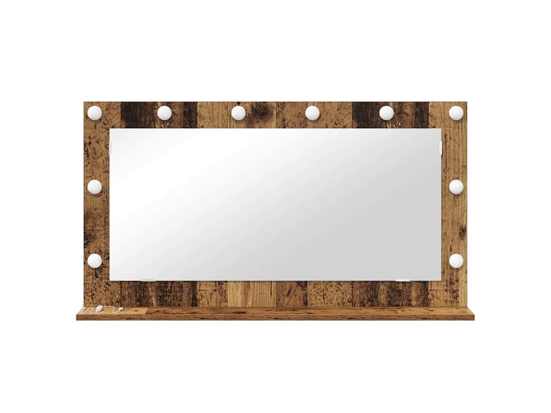  Miroir de vanité, miroir de coiffeuse bois ancien 100 x 55 x 18 cm rectangulaire cf62743  - Conforama D