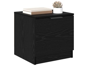 Table de chevet - table de lit 2 pc chêne noir 40 x 39 x 40cm bois d'ingénierie