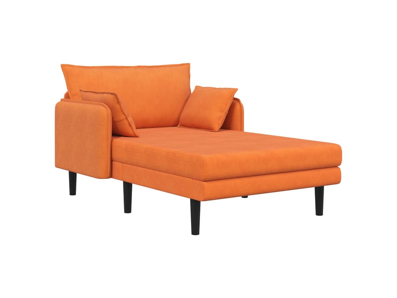  Vidaxl grande méridienne orange tissu en velours côtelé  - Conforama D