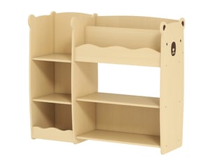 Meuble rangement enfant 3 niveaux, étagère de rangement pour jouets enfants avec étagères ouvertes, 92x29x79cm, naturel