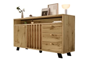 Buffet 2 porte(s)  3 tiroir(s) ULEVR  - 120 cm coloris bois foncé 