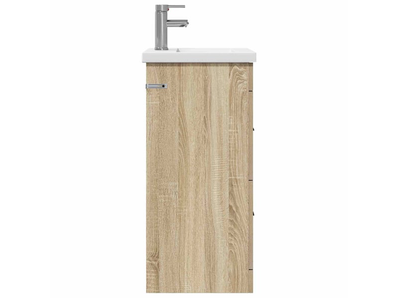  Meuble salle de bain avec évier, meuble de rangement chêne sonoma shl7970  - Conforama D