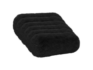Lot de 6 coussins avec oreiller, coussins décoratifs heerlen noir fleece pv cf50860
