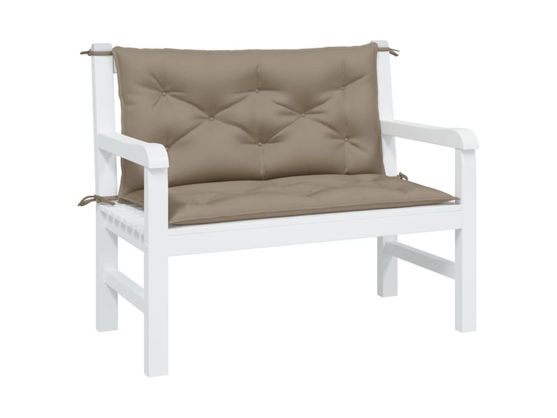  Lot de 2 coussins de banc jardin, coussins d'assise taupe 100x50x7 cm tissu oxford cf58740  - Conforama C