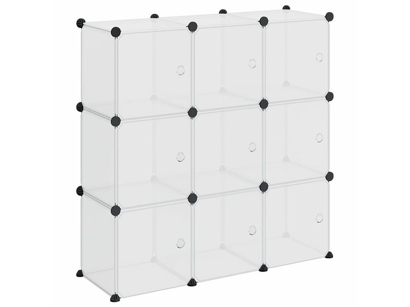  Organiseur de rangement en cube avec 9 cubes et portes en pp transparent  - Conforama A
