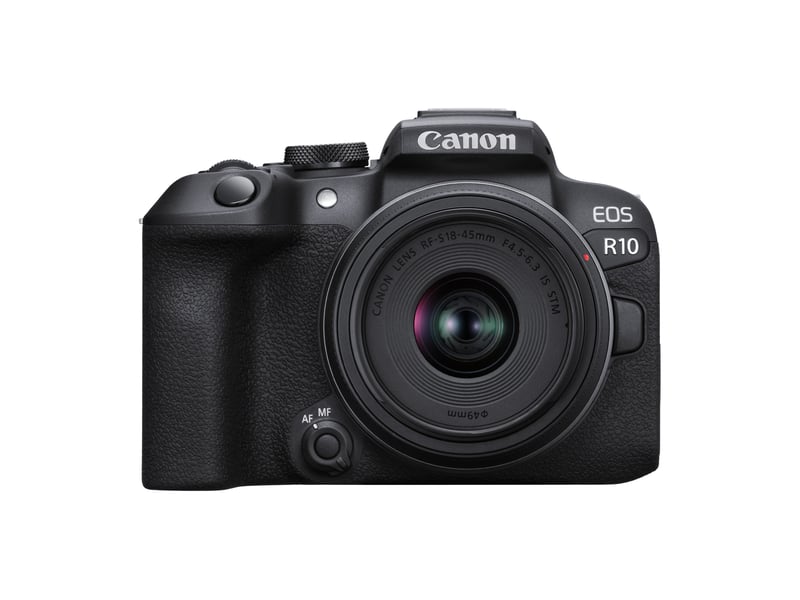  Canon eos r10 + rf-s 18-45mm f4.5-6.3 is stm milc 24,2 mp cmos 6000 x 4000 pixels noir 164008 - Conforama A