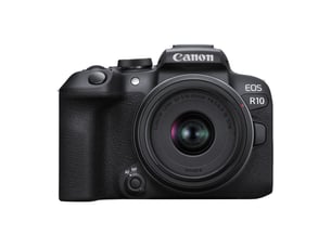Canon eos r10 + rf-s 18-45mm f4.5-6.3 is stm milc 24,2 mp cmos 6000 x 4000 pixels noir