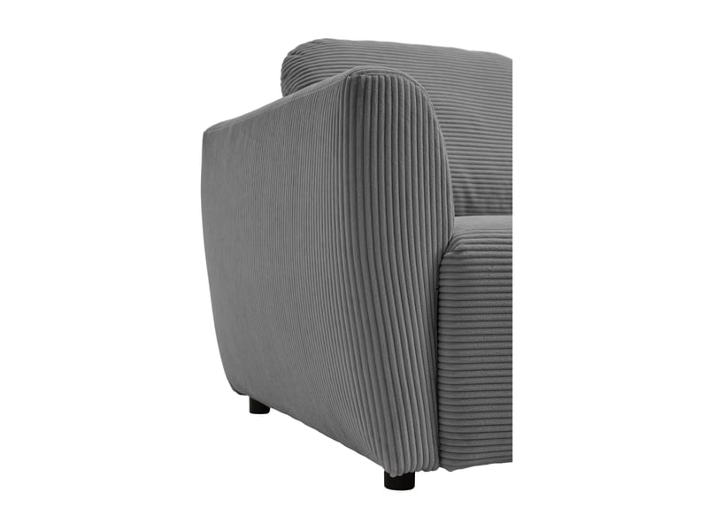  Canape droit fixe gris 2 places  - Conforama S