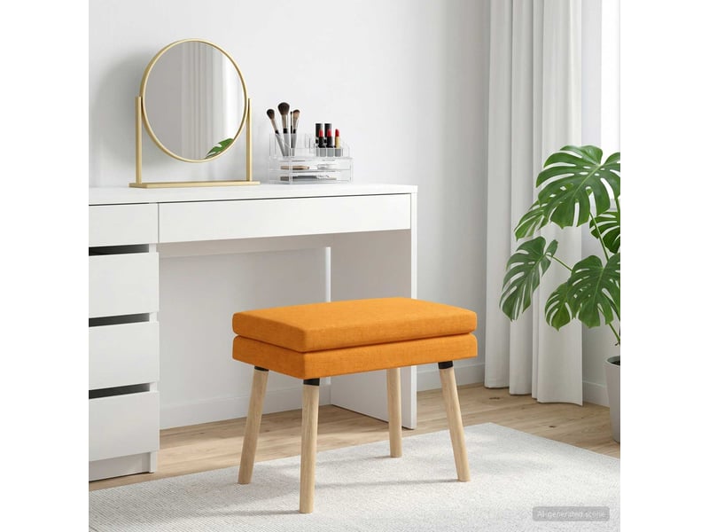  Banc d'entrée, banc à double couche jaune foncé 60x40x46 cm tissu  - Conforama B