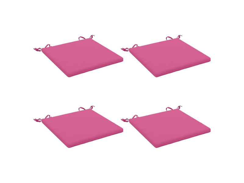 Lot de 4 coussins de siège, coussins d'assise soest 100 % polyester rose cf60483 - Conforama A