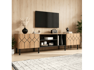 Meuble tv coloris bicolore 180 cm <strong>HAUSS SPOLE</strong>  <strong></strong>