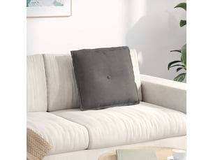 Coussin de dos, coussin de dossier gris clair 50 x 45 cm tissu en velours côtelé cf54675