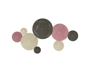 Set de décoration murale, 8 disques en métal multicolore, design moderne, usage polyvalent